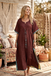 Red Kaftan Maxi Dress – Oversized Boho Caftan for Resort, Cruise & Beach Wear  XL