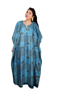  Women's Kaftan Maxi Dress – Kimono-Style Resort Wear Caftan, L-XL
