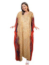 Peach Embroidered Kaftan – Effortless Lounge Dress for Women L4-XL