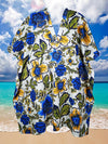 Womens Summer Muumuu, kaftan Dress, Cotton Blue Floral Kimono Dresses L-3X