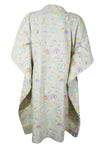 Boho Cotton Summer Kaftan Holiday Dress Ivory Beach Coverup S/M