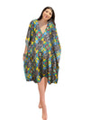 Womens Travel Kaftan Midi Caftan Dress, Colorful Printed Kaftan Dresses L-3XL