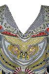 Boho Maxi Kaftan Dress for Women Multicolor Flowy Casual Caftan M-2XL