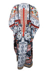 Boho Maxi Kaftan Dress for Women Multicolor Flowy Casual Caftan M-2XL