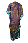 Womens Maxi Kaftan Dress Multicolor Kimono Caftan Resort Wear M-2X