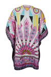 Women's Purple Boho Caftan – Short Hippie Beach Dress for Vibrant Summer Style L-2XL