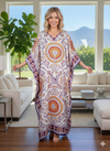 Women's Boho Maxi Kaftan – Soft & Flowy Travel Caftan Dress  2XL