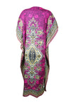 Women's Pink Maxi Boho Kaftan – Hippie-Inspired Beach Dress for Summer Style L-2XL