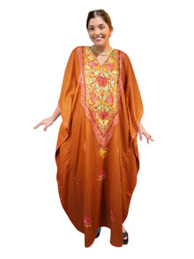  Women’s Orange Maxi Kaftan – Boho Caftan Dress, Resort Wear & Gift Idea L-3XL
