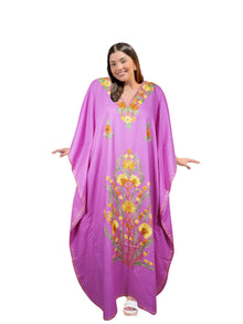 Women’s Purple Boho Maxi Kaftan – Travel Dress, Resort Wear & Perfect Gift L-3XL