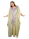 Women’s Beige Maxi Kaftan – Boho Caftan Dress, Perfect Gift & Lounge Wear L-3XL