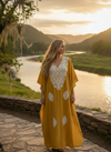 Women’s Caftan Dress – Handmade Olive Green Kaftan | Boho Chic Resort Wear L-2XL