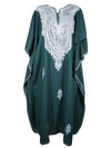 Women's Kaftan Maxi Dress, Gift, Boho Mid Night Black, Kimono Maxi Dresses L-2X