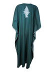 Women's Kaftan Maxi Dress, Gift, Boho Mid Night Black, Kimono Maxi Dresses L-2X