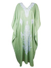 Women's Kaftan Maxi Dress, Mint Green Boho Maxi Dress, Beach Holidays, Lounger L-2X
