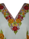 Women's Travel Caftan Maxi Dress, Boho Maxidress, Snow White Kaftan Dresses L-2X