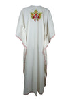 Women's Travel Caftan Maxi Dress, Boho Maxidress, Snow White Kaftan Dresses L-2X