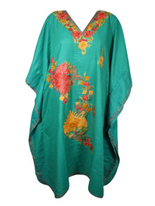  Kaftan For Womens, Short Kimono Dress, Lush Sea Green, Resort wear, Lounge wear L-2X