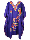 Kaftan For Womens, Short Kimono Dress, Blue, Resort wear, Butterfly Lounger Dresses L-2X
