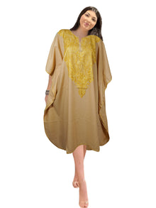  Women Kimono Caftan Dress Cotton Embroidered White Butterfly Oversized Dresses L-2X