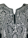 Cotton Green Embroidered Caftan Dresses For Womens, Leisure Wear Hostess Dress L-2X