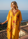Sunkissed Cotton Kaftan Midi Dress – Resort Vacation Kimono Dress, Boho Caftan L-2X