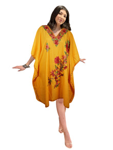  Sunkissed Kaftan Midi dress resort vacation Cotton lounge Wear, Kimono Dresses L-2X