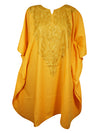 Sunkissed Yellow Kaftan Short dress, vacation, cruise, pool, Cotton lounge Wear L-2X