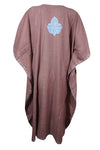 Kaftan for Women Rustic Pink Caftan Dress Embroidered Cruise Kaftan Midi Dress L-2X