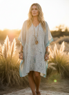 Gray Floral Boho Kaftan for Women – Effortless Elegance & Everyday Comfort  L-2X