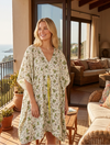 Summer Recycled Silk Caftan for Women – Elegant Beach Cover-Up & Resort Wear L-2X