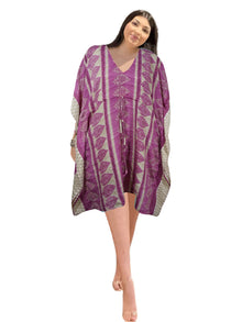  Women’s Pink Boho Kaftan – Chic Summer Lounge Dress, Housedress & Stylish Resort Wear L-2X