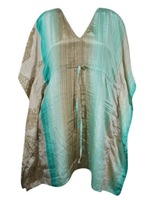  Beach Coverup Kaftan Green Ombre Caftan Leisure Wear Housedress, Beach Coverup Caftan L-2X