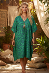 Women’s Sea Green Bohemian Kaftan – Handmade Summer Caftan Dress & Housedress L-2X