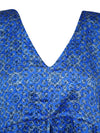 Women Boho Kaftan Royal Blue Caftan Beach Coverup, Summer Short Caftan L-2X