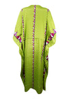 Womens Maxi Kaftan, Lime Green Ballerina Caftan, Housedress, Beach Coverup, Summer Caftan L-2X