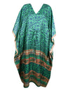Womens Maxi Kaftan, Sea Green Caftan, Housedress, Beach Coverup, Summer Boho Caftan  L-2X