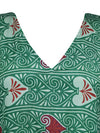 Womens Maxi Kaftan, St Patrick Green Caftan, Housedress, Beach Coverup, Summer Boho Caftan L-2X