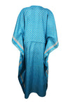 Boho Aqua Blue Maxi Kaftan Summer Caftan Housedress L-2X