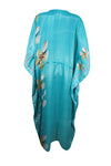 Summer Daisies Maxi Kaftan Sky Blue Caftan Gift Dress L-2X