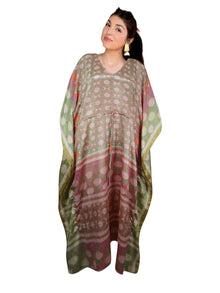  Women's Bohemian Vacation Maxi Kaftan – Handmade Flowy Caftan Dress for Beach L-2X