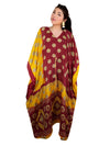 Women's Red & Yellow Maxi Kaftan – Vibrant Boho Beach Caftan for Resort Wear Summer L-2X