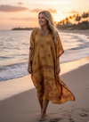 Women’s Boho Beach Kaftan – Marmalade Orange Maxi Caftan Dress  L-2X