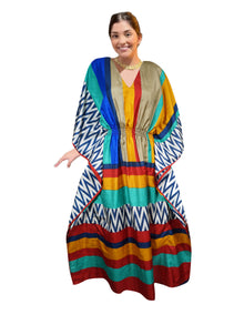  Women's Colorful Boho Beach Kaftan – Stylish Party Wear Maxi Caftan, L-2X