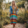 Colorful Boho Beach Kaftan for Women | Stylish Party Wear Maxi Caftan L-2X