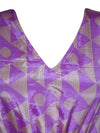 Women Boho Caftan, Eco Chic Beach Light Purple  Maxi Kaftan L-2X