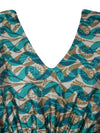 Boho Summer Maxi Kaftan For Women's  Green, Blue Floral  Caftan Dress L-2X