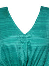 Womens Summer Kaftan, Se Green , Purple Floral Caftan Beach Coverup, L-2X