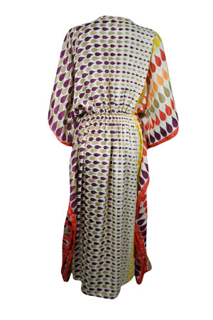 Boho Summer Maxi Kaftan For Women, Purple ,Red Floral Print Caftan Dress L-2X