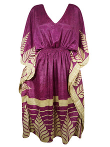 Boho Summer Maxi Kaftan For Women, Magenta Purple, Beach Wear Caftan Dress L-2X